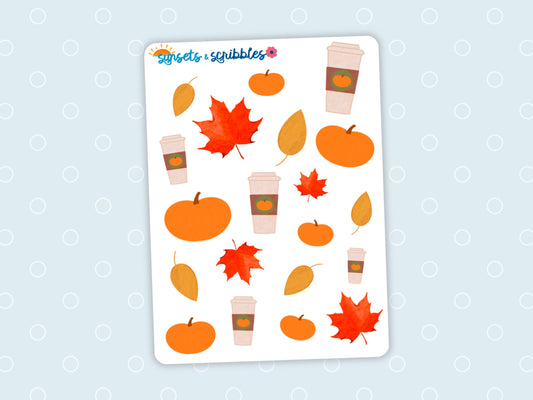 Fall Pumpkin/Pumpkin Spice Latte Stickers